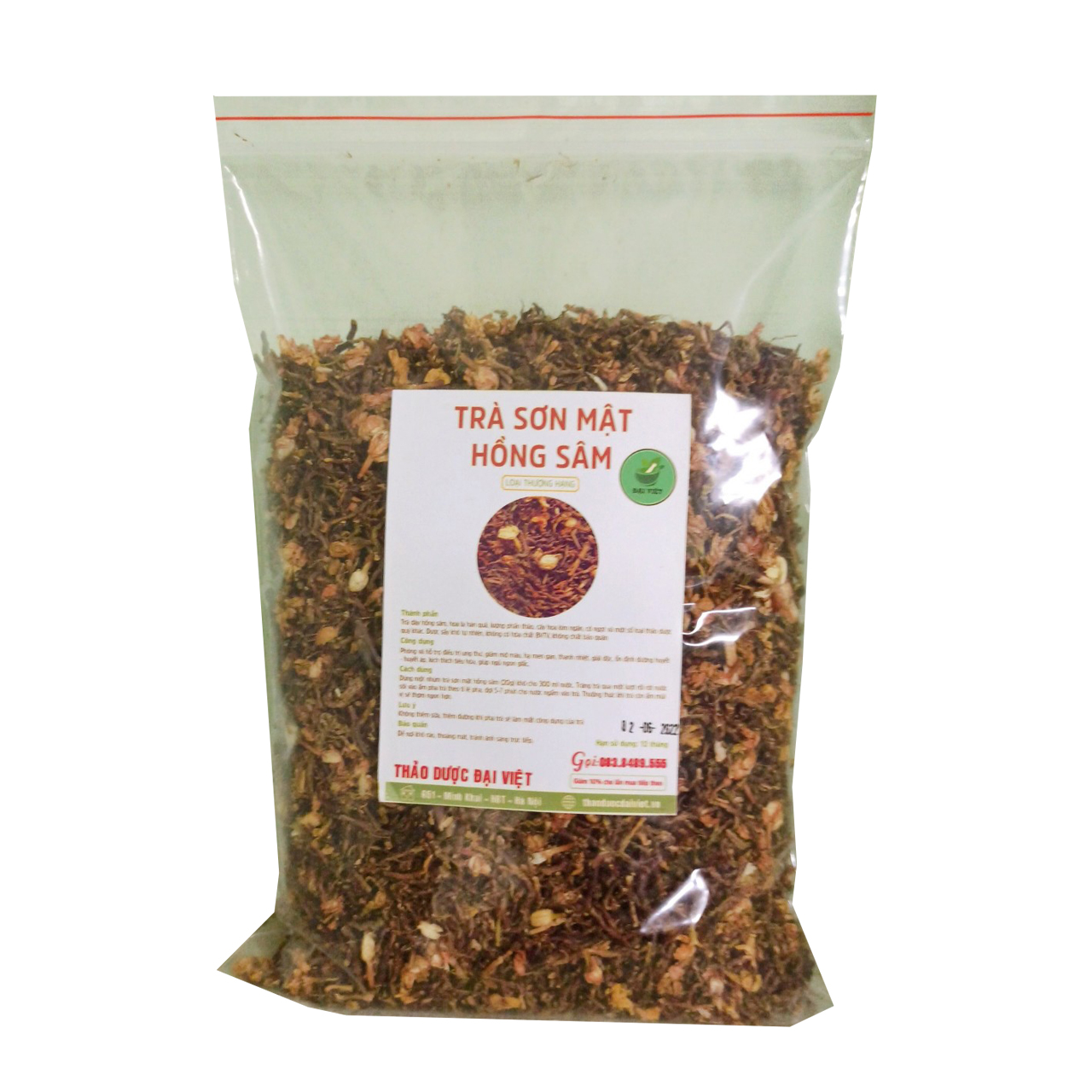 1kg Trà sơn mật hồng sâm DV100