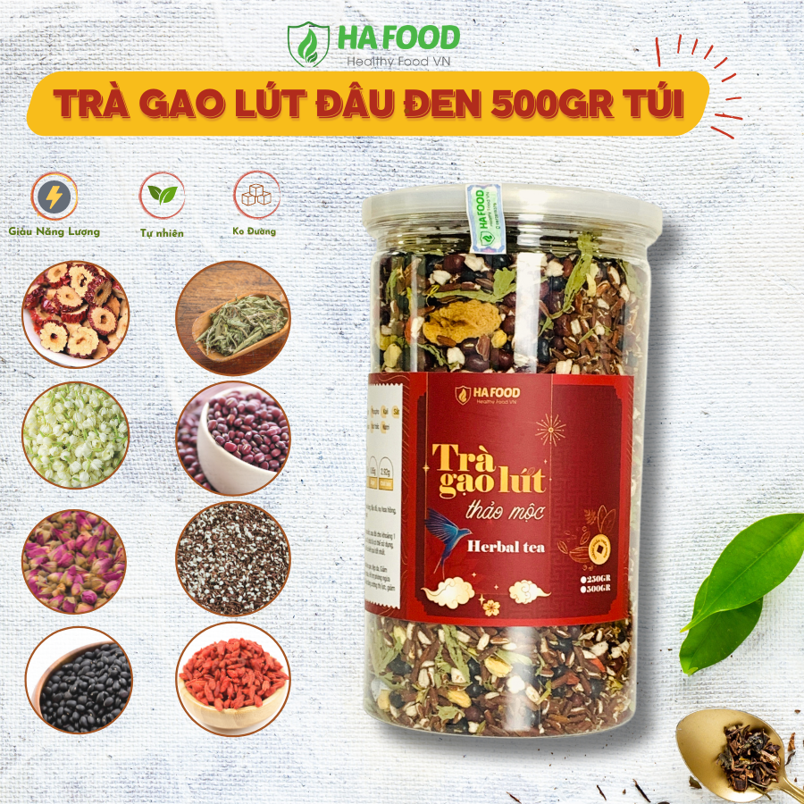 Brown rice tea herb hafood