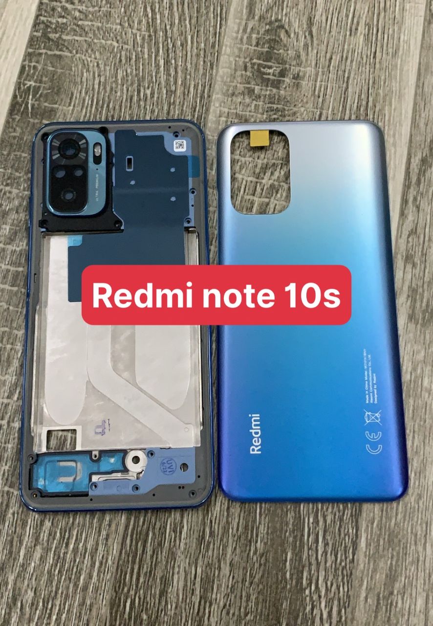 bộ vỏ xiaomi redmi note 10S ( SƯỜN,MAKET,KÍNH CAM, LƯNG ,NÚT BẤN)