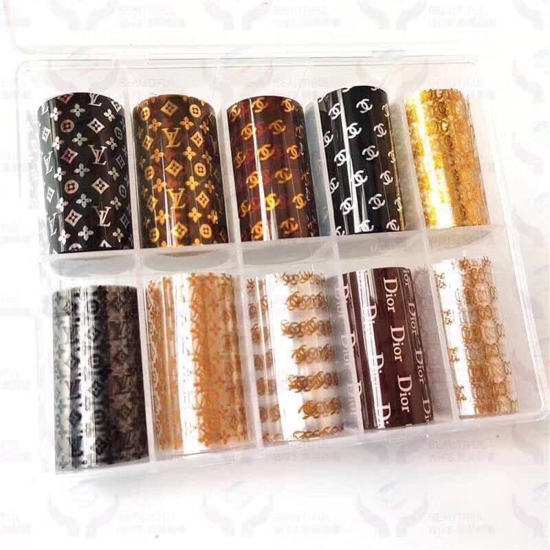 Foil nail hoạ tiết thương hiệu