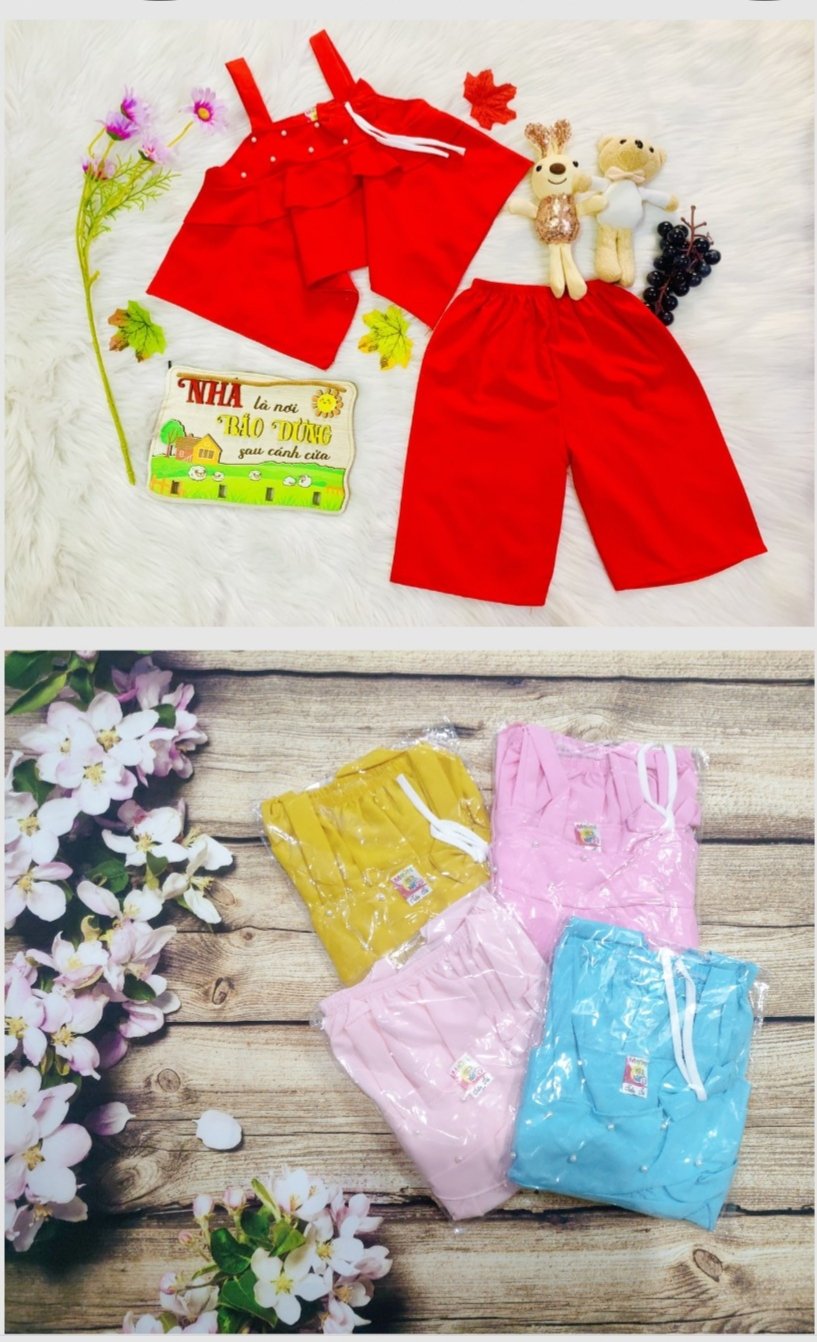 Bộ Lụa  Dây Nhiều Mẫu Bé (6-18kg) ( giao màu ngẫu nhiên)