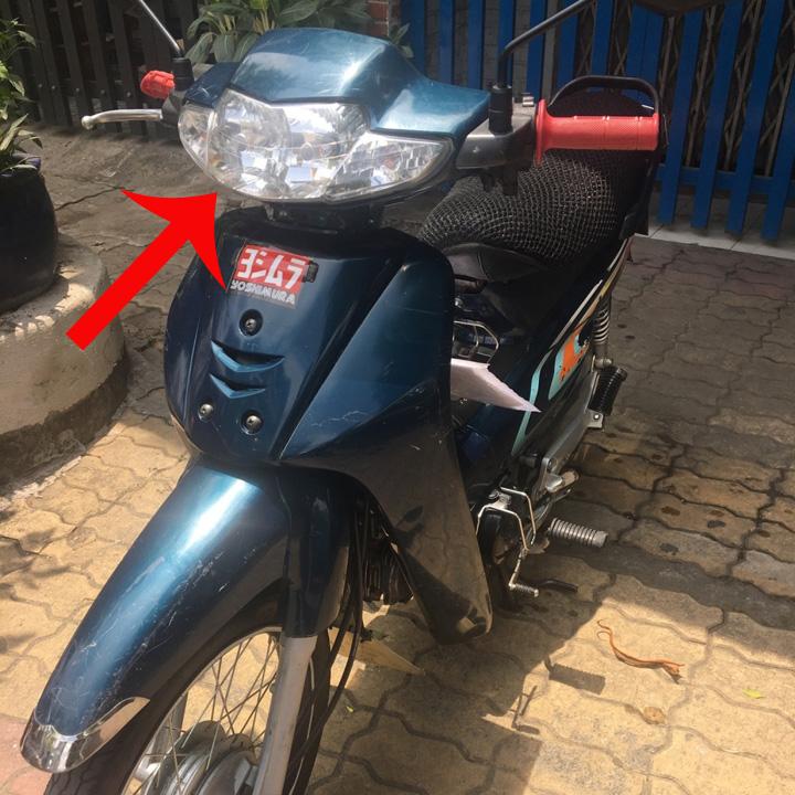 Đầu đèn pha xe WAVE 2 bóng tròn cực sáng