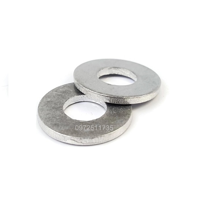 Long đen phẳng inox, mạ kẽm đủ size M4-M16 (100 cái)