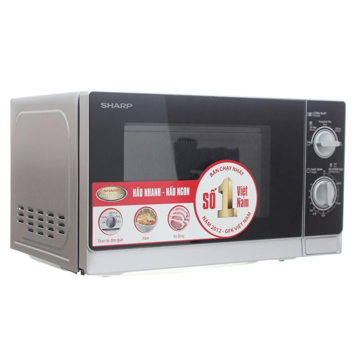 Lò vi sóng Sharp R-205VN-S - 20 lít (Bạc)