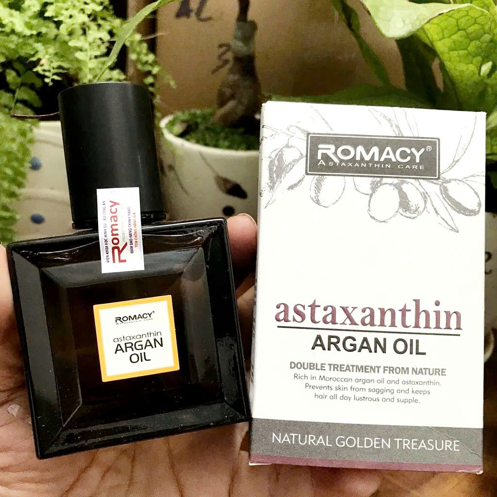 TINH Dầu Dưỡng Tóc ARGAN OIL ROMACY 50ML Phục Hồi Tóc Hư Tổn Khô Xơ , Bảo Vệ Tóc Khỏi Nhiệt Độ Cao
