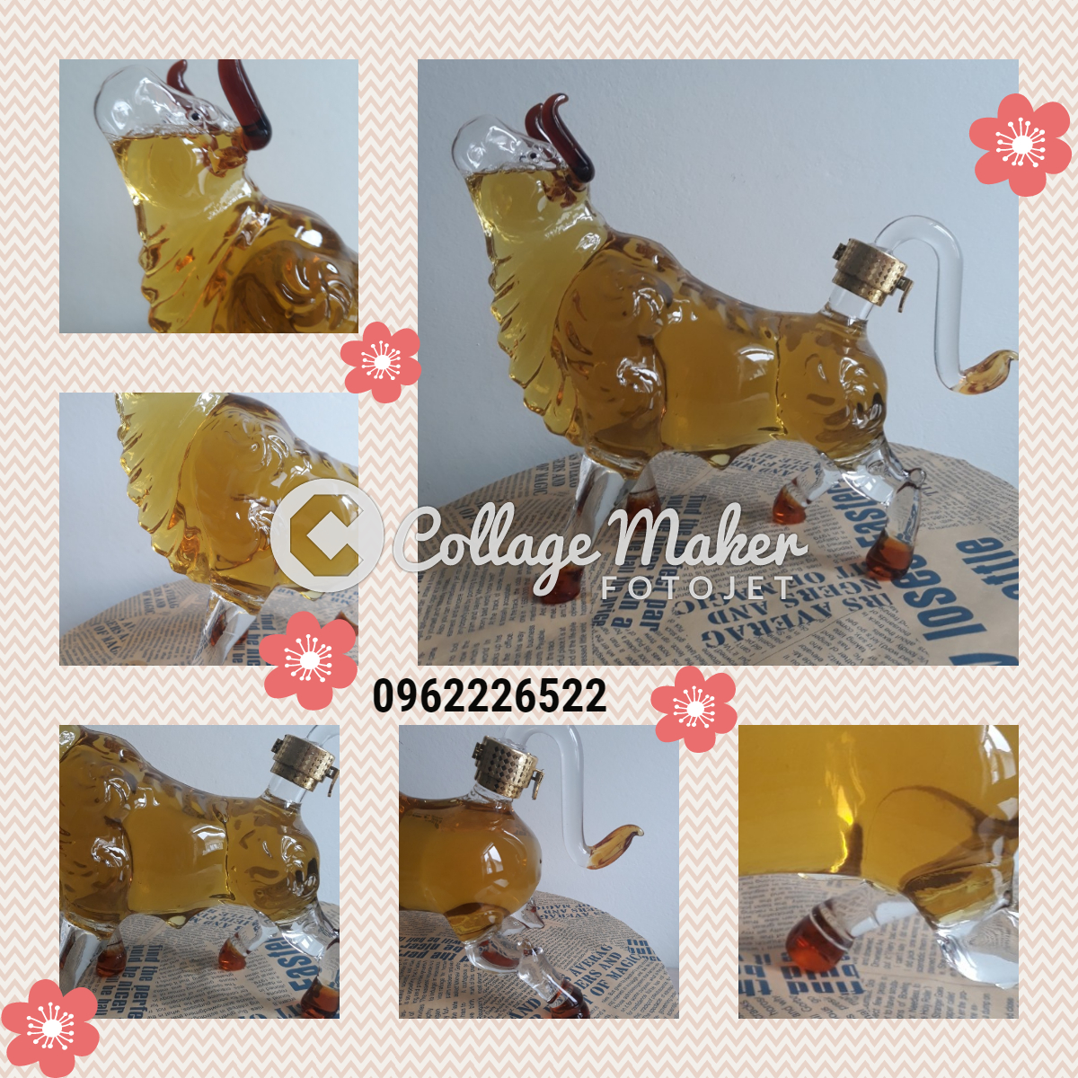 Vỏ bình đựng rượu hình con trâu