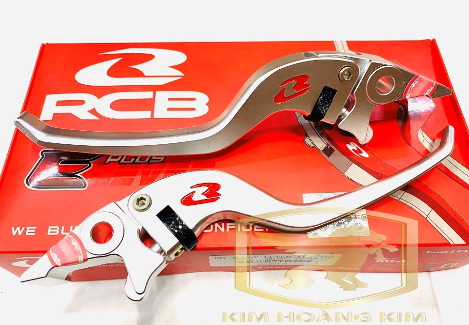 [Lấy mã giảm thêm 30%]Tay thắng SH 2 đĩa RCB V6 chính hãng màu BẠC..mẫu 01