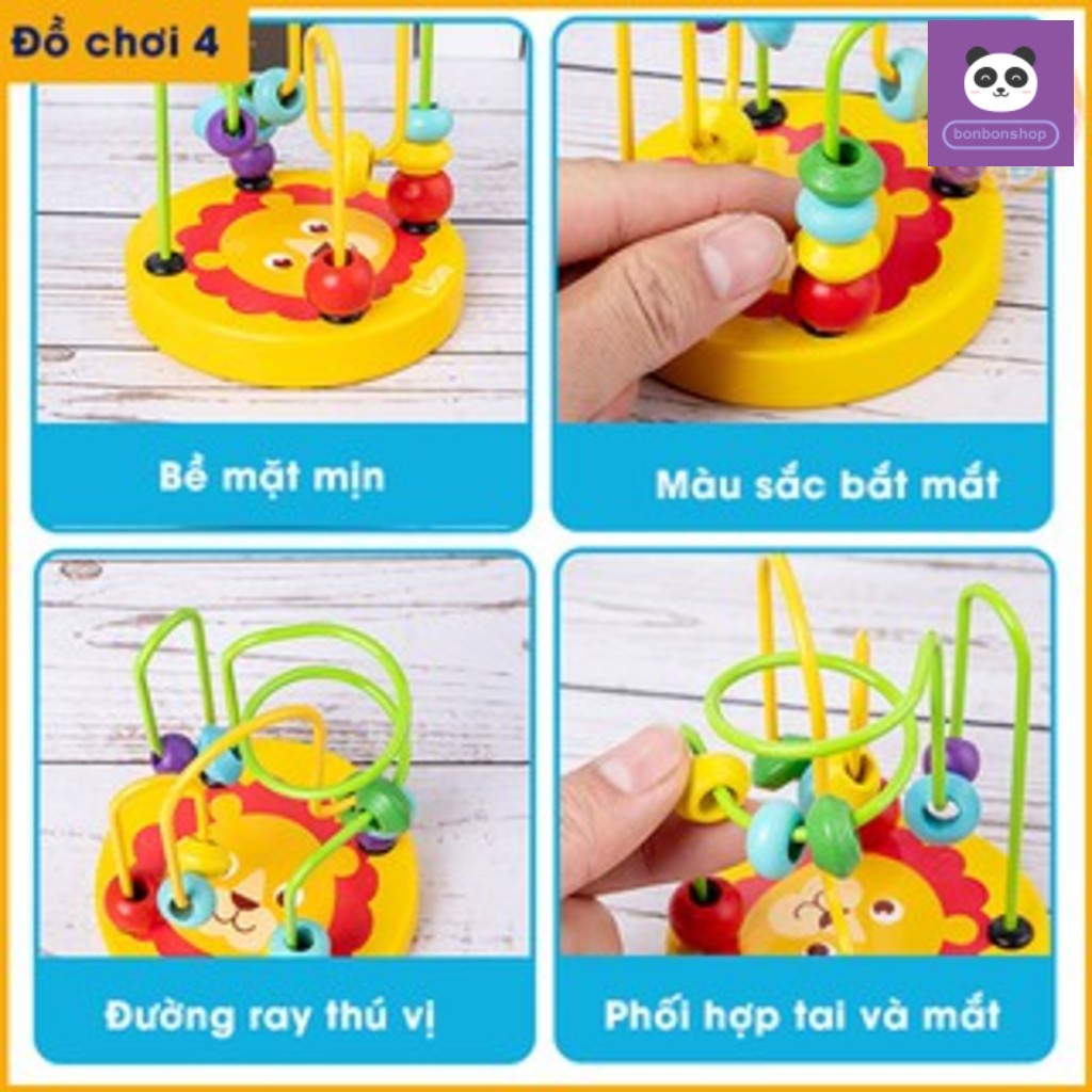 Combo 8 món đồ chơi gỗ an toàn thông minh cho Bé (ĐỒ CHƠI TRẺ EM)