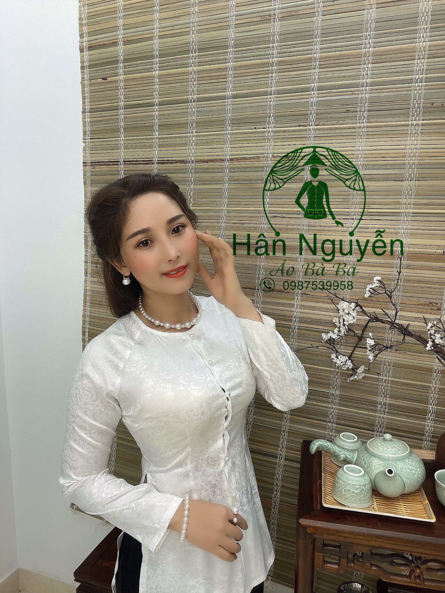 ÁO BÀ BA GẤM HOA  + QUẦN
