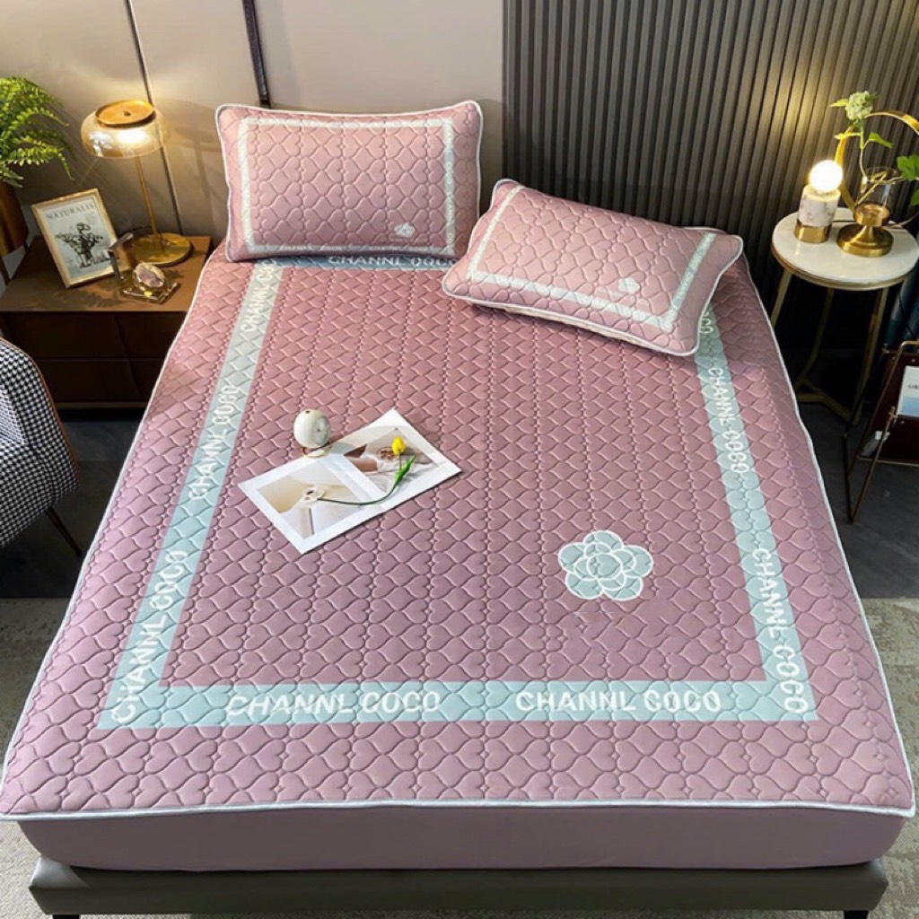 [ TẶNG KÈM 2 VỎ GỐI ] CHIẾU ĐIỀU HOÀ CAO SU NON 5D BO CHUN -