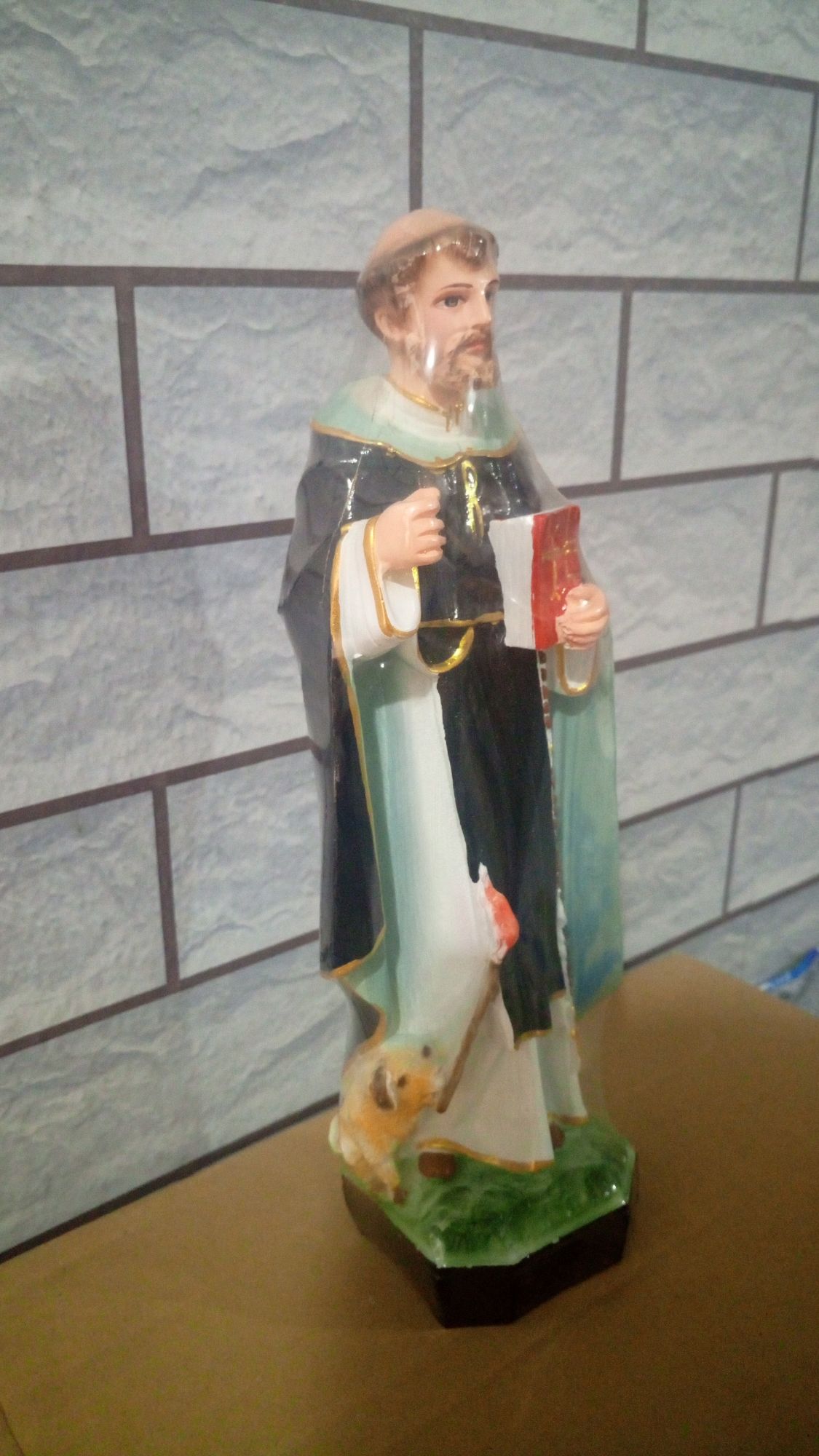 Tượng Thánh Đa Minh cao 30 cm