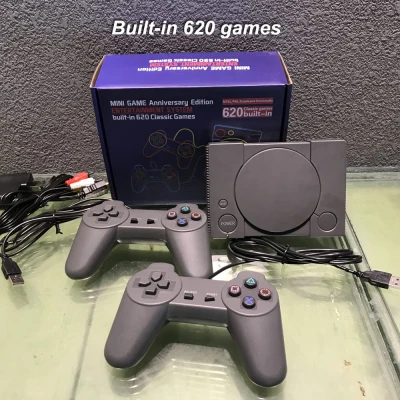 Game console Classic Game Console 8 bit PS1 Mini Home 620 Games Enthusiast Entertainment System Retro Double Battle Game Console