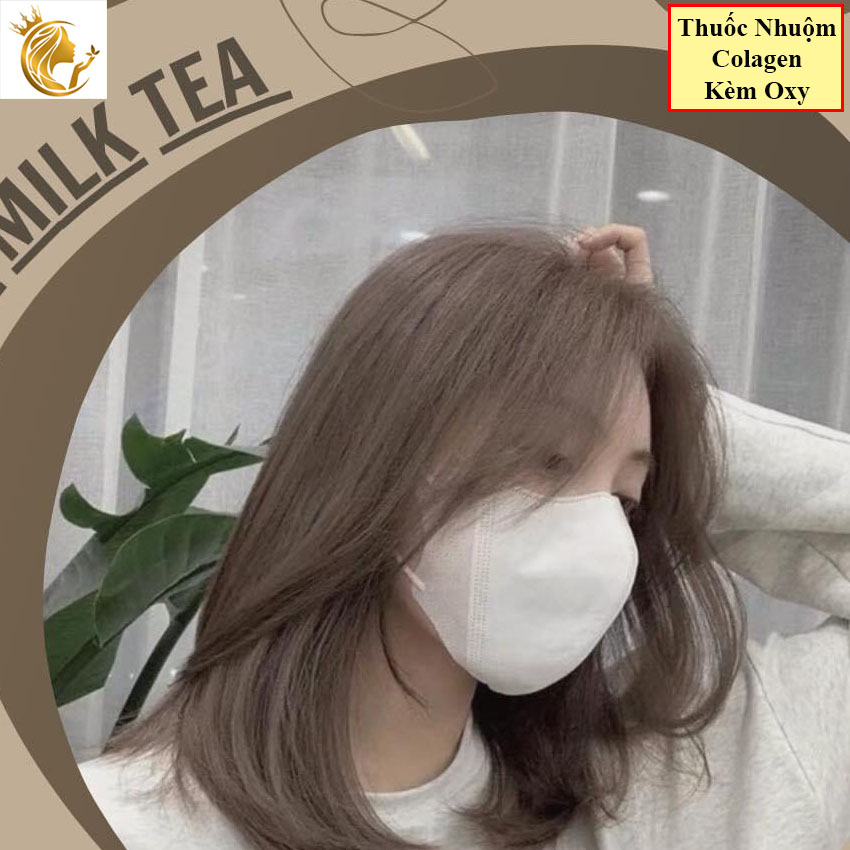 Milk Tea Color Hair Dye with Oxygen