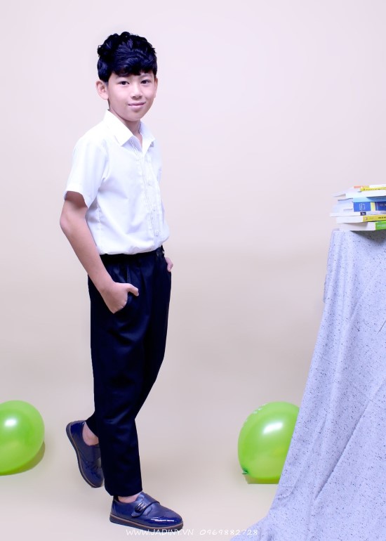 Áo sơ mi đồng phục đi học cho bé trai