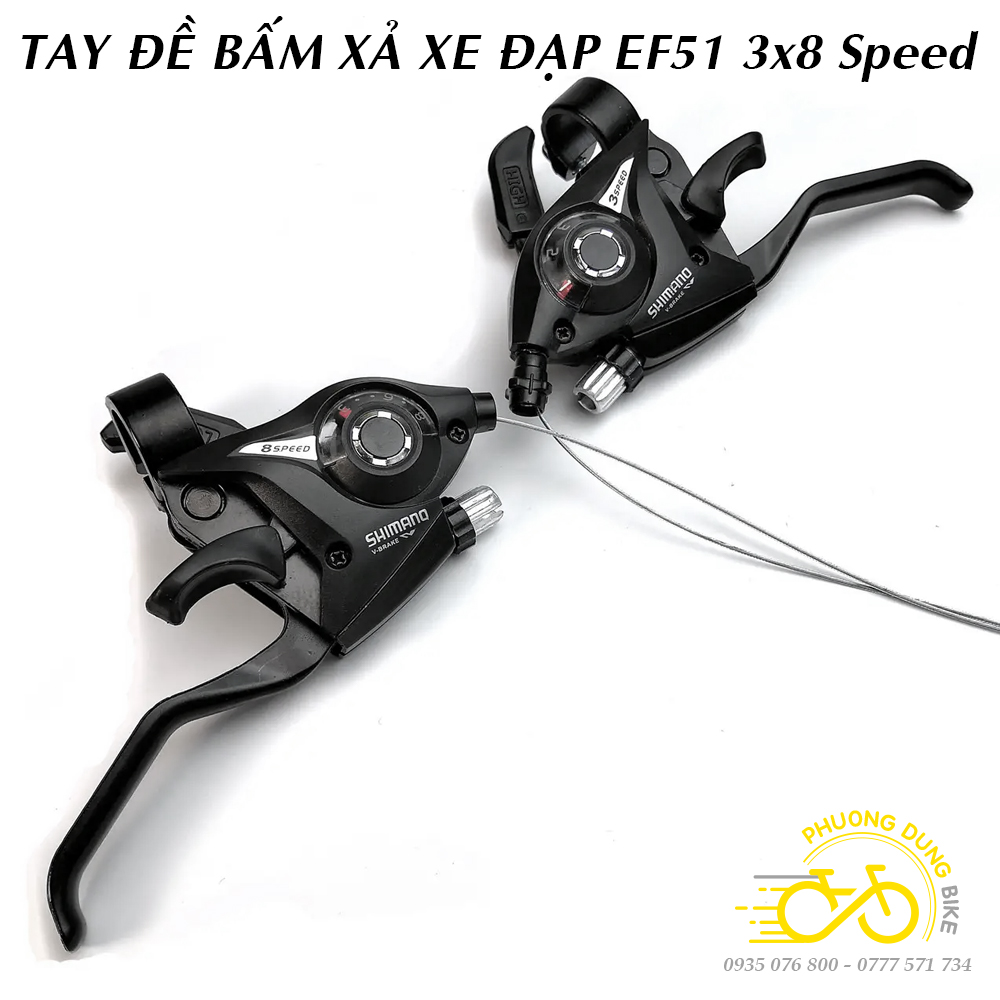 Tay đề xe đạp ST EF51 3x8 Speed