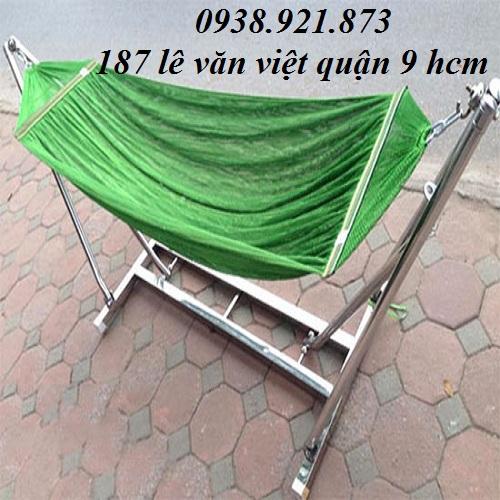 Bộ Võng Xếp Khung Vuông Inox Cao Cấp