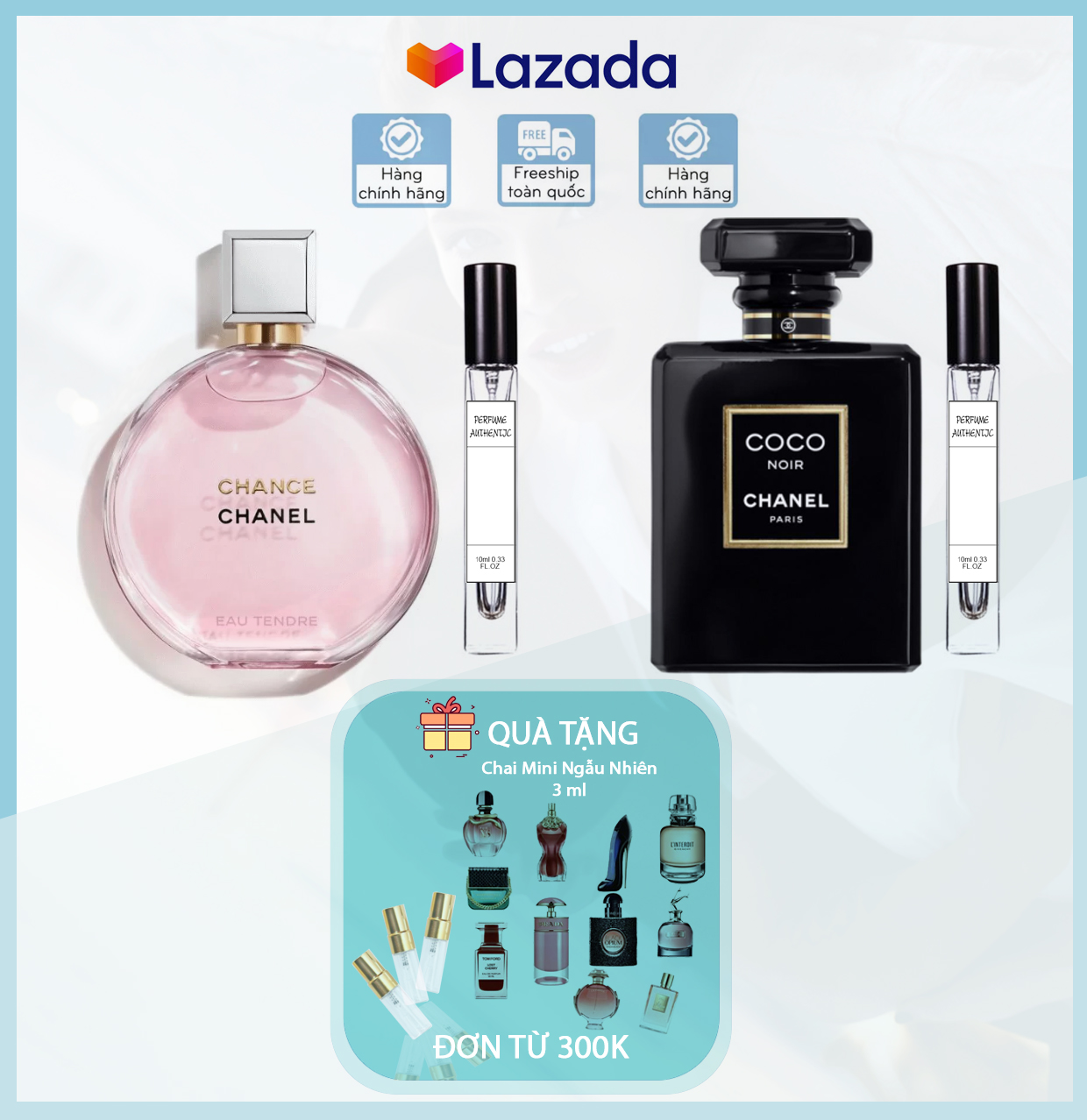 [chai chiết] Nước Hoa Nữ Ⓒhanel Eau Tendre EDP - Coco Noir EDP