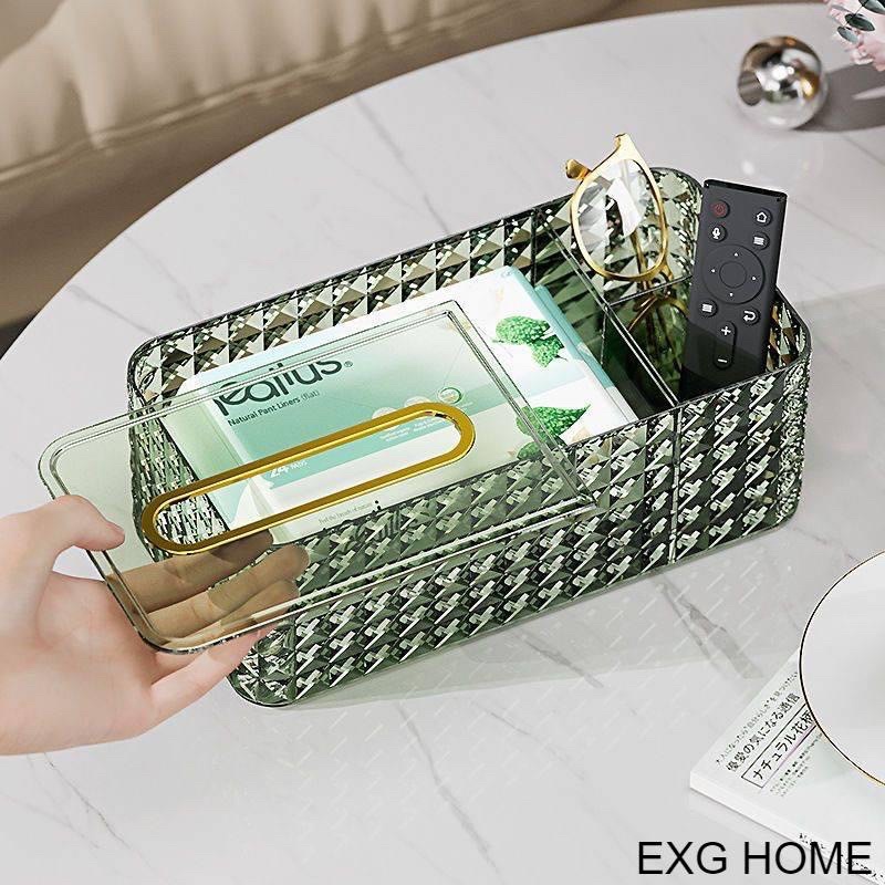 Hộp đựng khăn giấy đa năng kèm khay đựng đồ