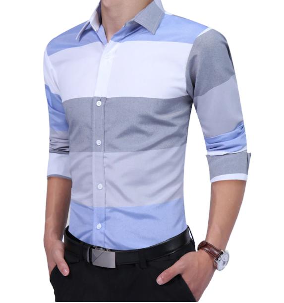 Áo sơ mi nam công sở phối màu mới cao cấp PONIVALAZA SHOP chất vải mềm mịn thoáng mát form dáng chuẩn