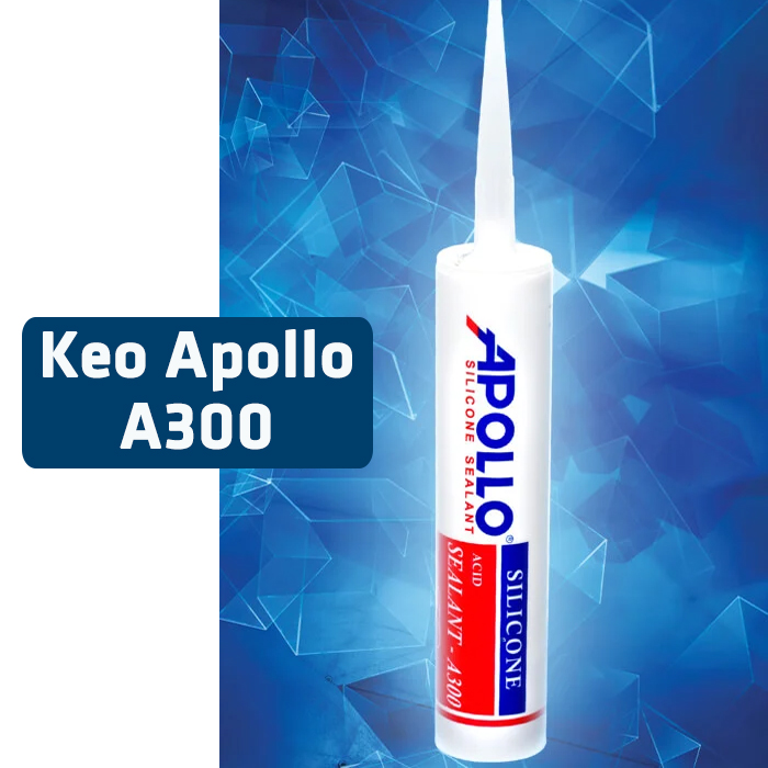 Keo silicone apollo 300ml, keo dán apollo a300 chống thấm và súng bắn keo legaxi
