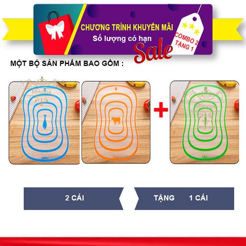 Combo 3 thớt nhựa dẻo tiện dụng