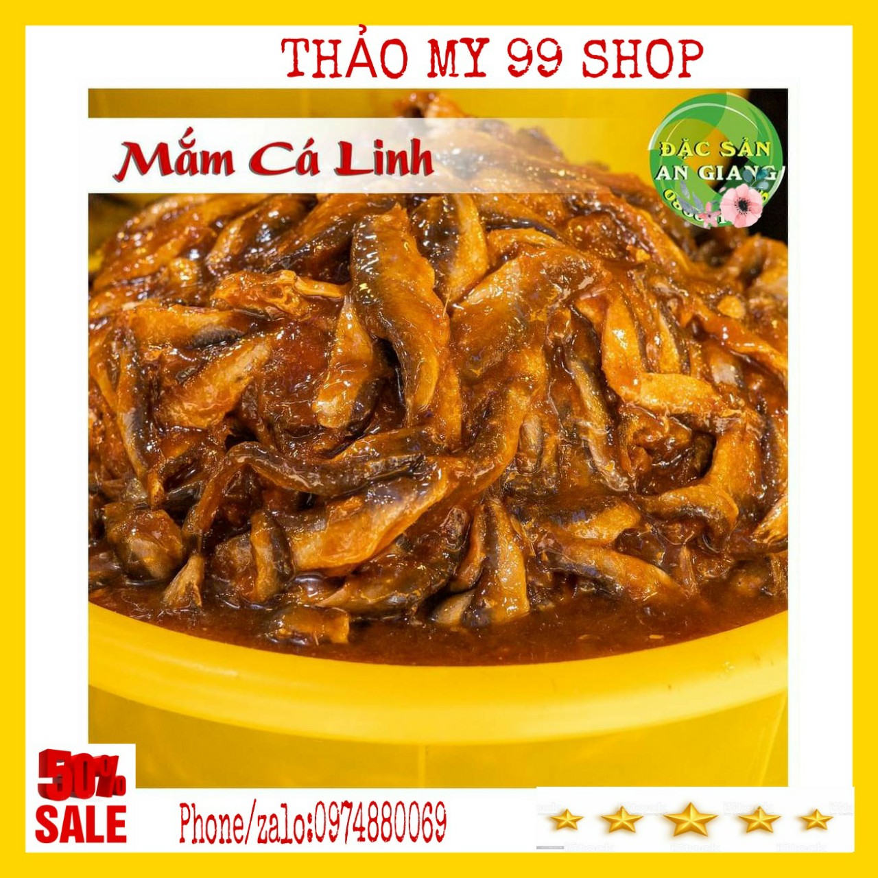 (Freeship) 1kg mắm cá linh Châu Đốc thơm ngon chất lượng