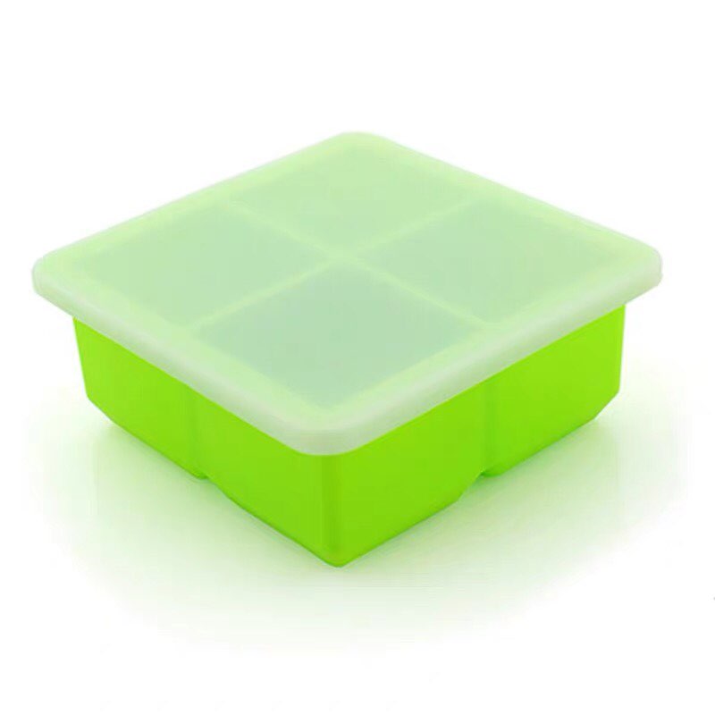 Khay trữ đông silicon khay làm đá silicon 4 ô