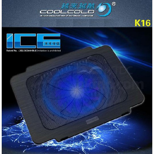Đế Tản Nhiệt Laptop Cool Cold K16 (1 Fan To) - Hàng.