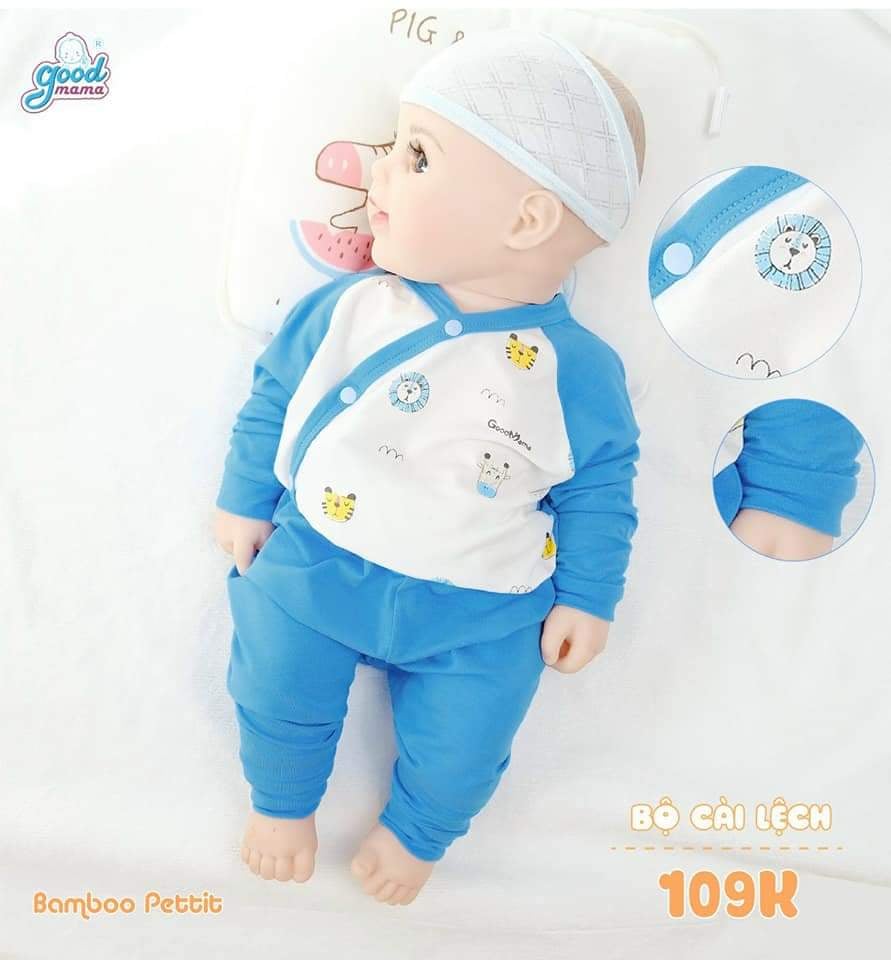 Bộ sơ sinh bamboo petit Goodmama cho bé