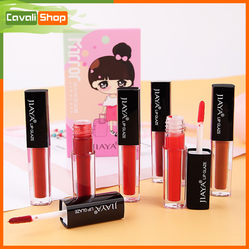 [XẢ KHO] Son kem lì Jiaya cô gái – CAVALI – Chất kem mềm mịn chống thấm nước lâu trôi