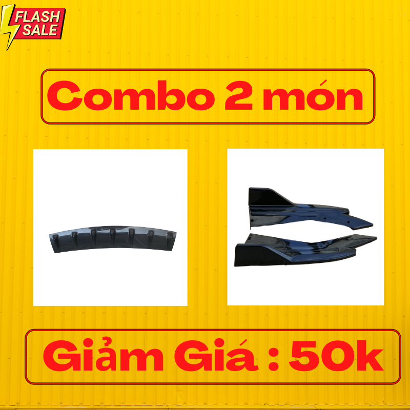 Cản Sau Lip Hông 2 Mảnh Ốp Lip Sau Lắp Mazda 2 Combo Linh Hoạt