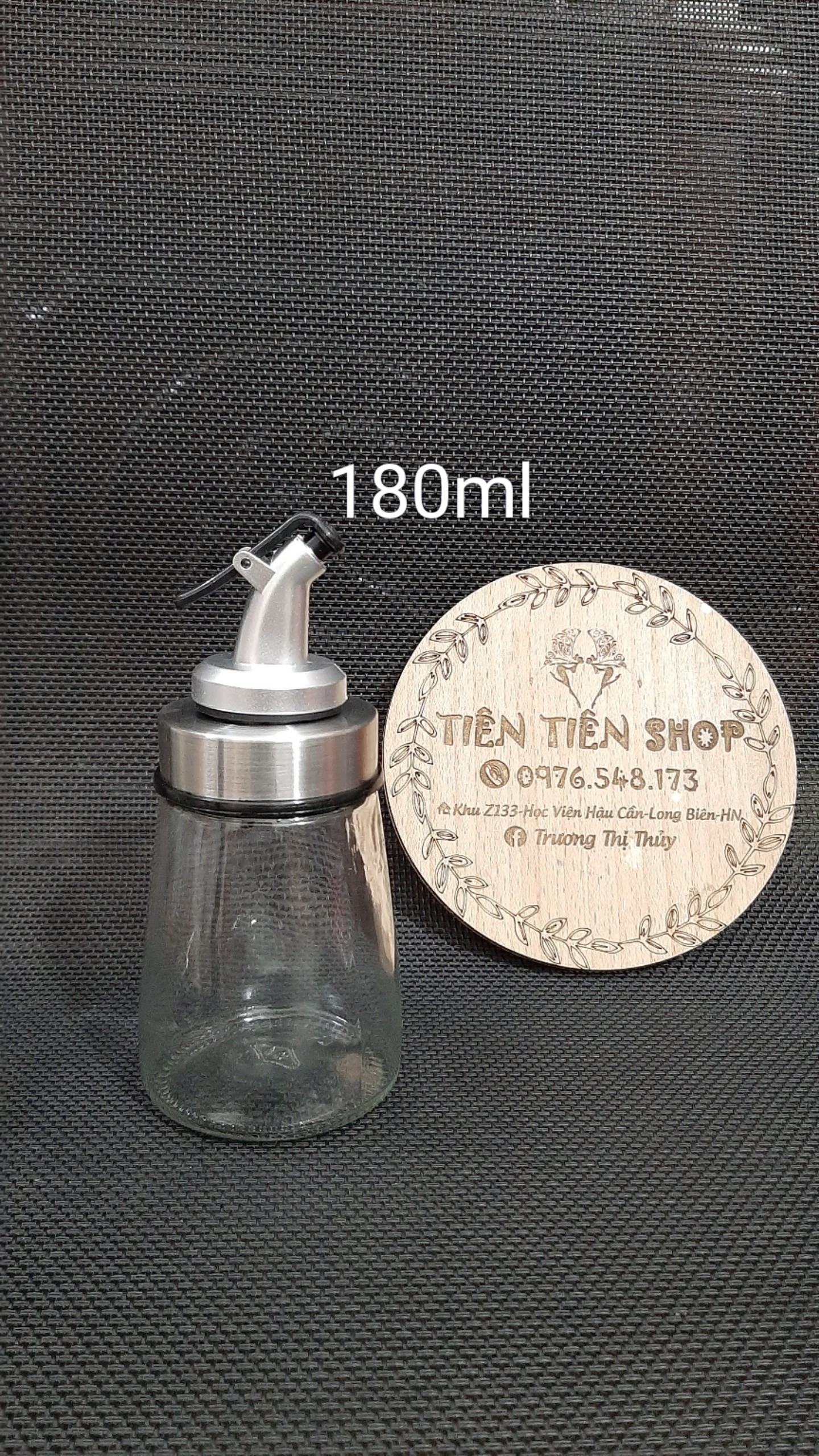 Chai thủy tinh 180ml rót dầu, dung dịch