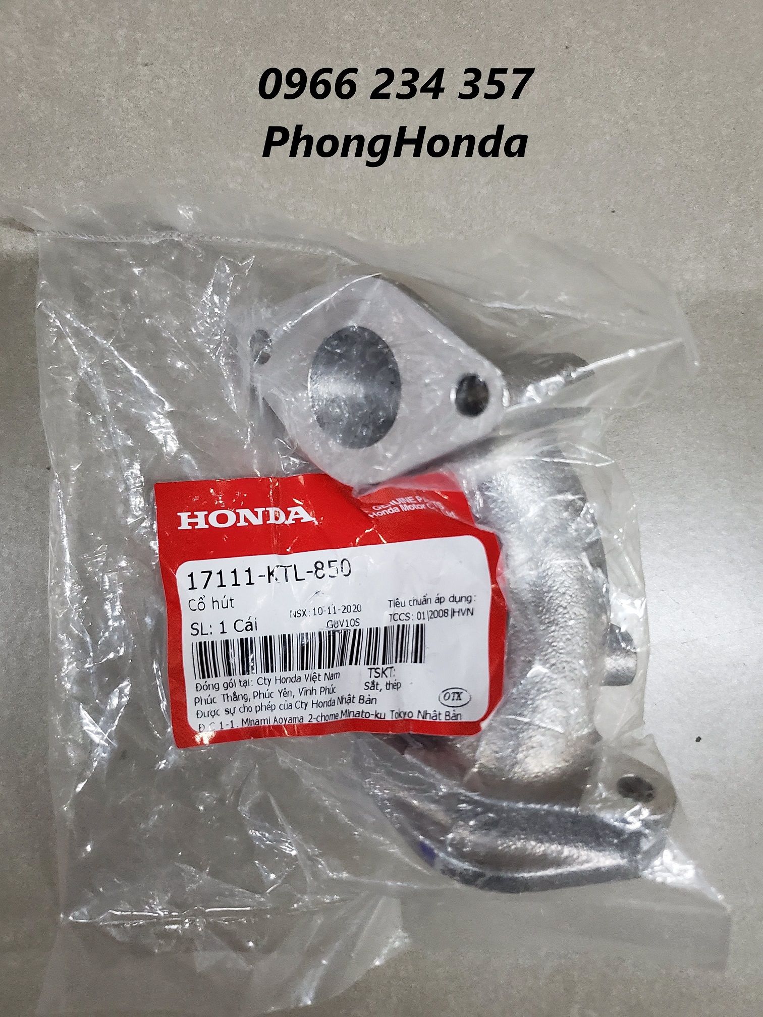 Cổ hút , co xăng wave rs , wave s 100 , wave alpha 2006 chính hãng honda