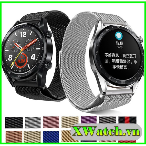 Dây đeo milanese cho đồng hồ thông minh huawei watch gt gt2 gt 2 46mm 42mm gt2e honor magic watch 2 46m,honor gs pro