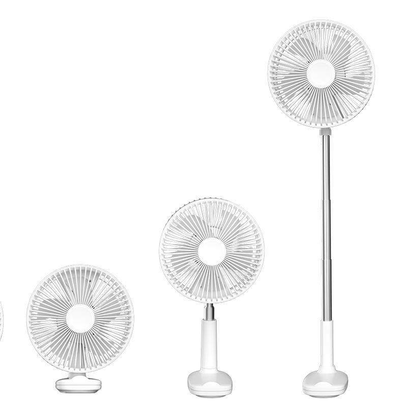 New design Wireless clip fan office Portable chargeable retractable Table fan With battery F8Pro
