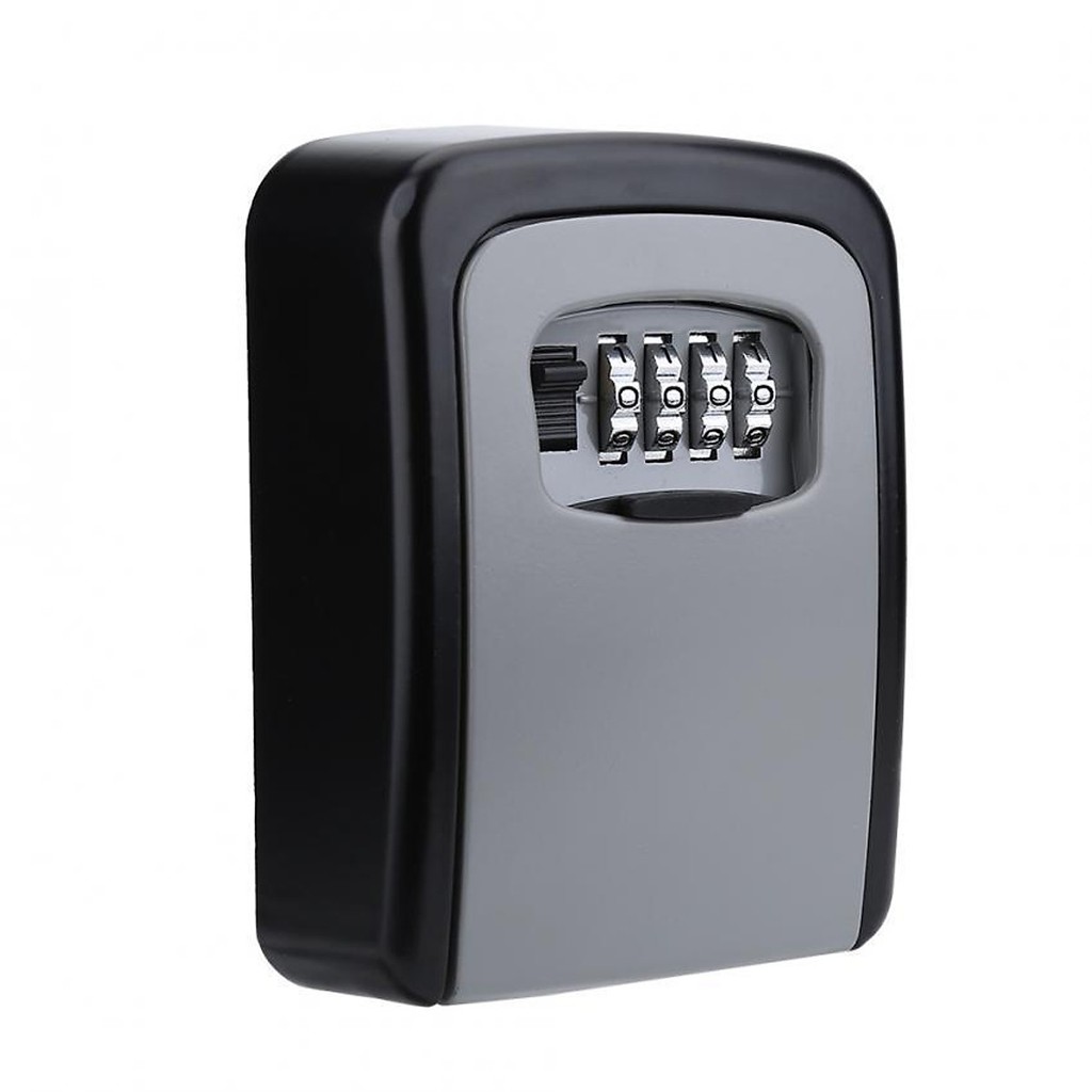 (Kim Loại) Lock Box hộp khóa két sắt mini 4 mã đựng Chìa khóa Thẻ Vật dụng cho Homestay Văn phòng Chung cư Airbnb Nhà