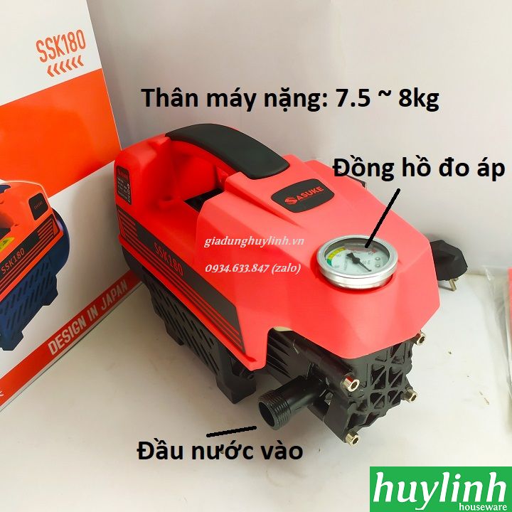 [HCM]Máy xịt rửa xe Sasuke SSK180 - 1800W