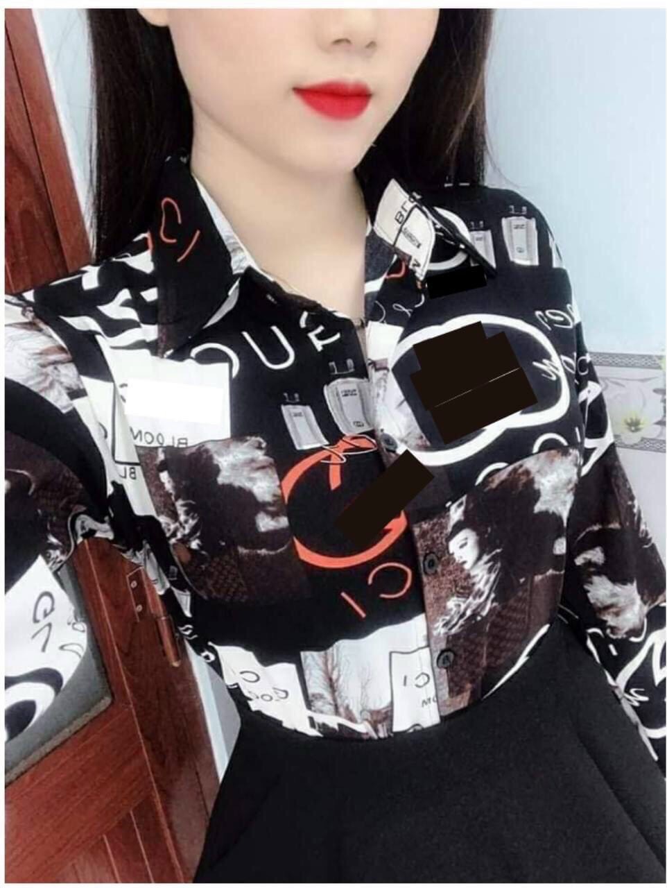 [HCM]Áo somi nữ tay dài họa tiết sang chảnh áo somi nữ vải voan cao cấp áo somi họa tiết nổi bật sành điệu siêu hot thời trang binstore94 ns008