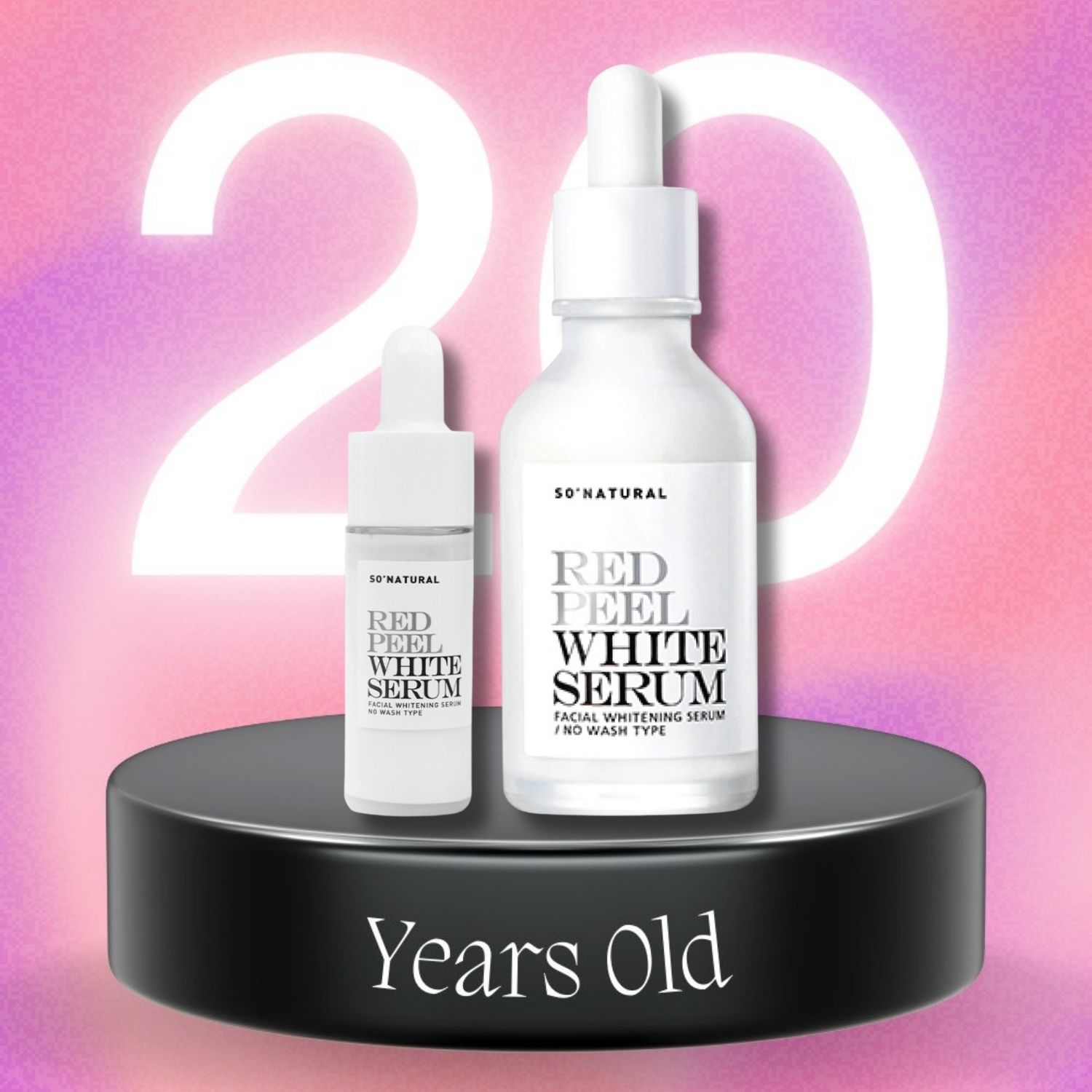 Tinh chất dưỡng trắng, ức chế nám so natural red peel white serum - 35ml