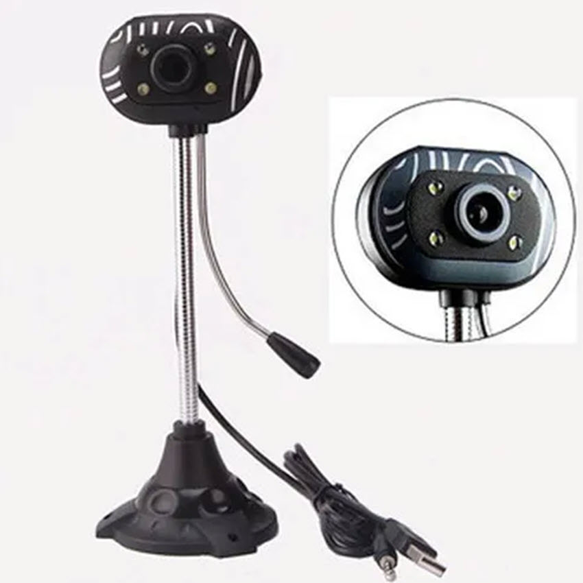 Webcam chân cao siêu nét có Mic hỗ trợ 4 đèn Led chất lượng cao