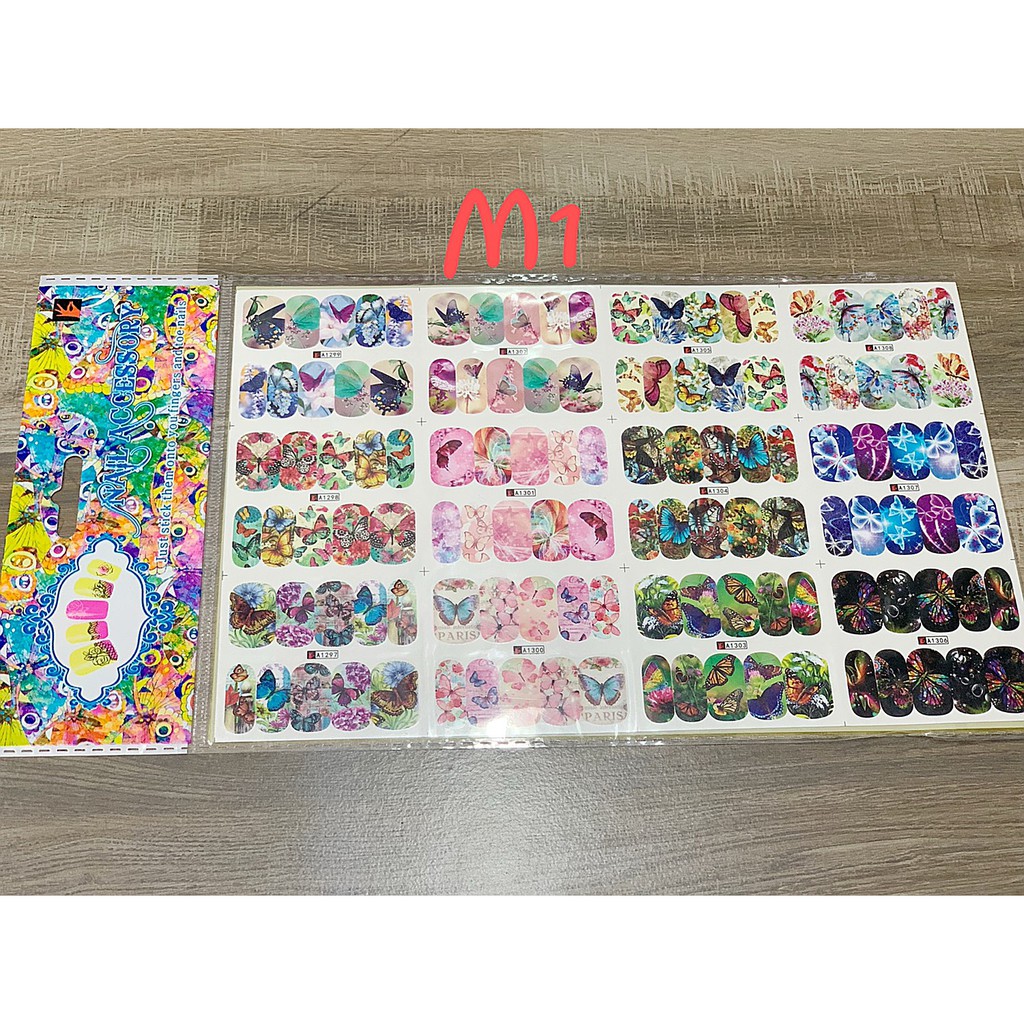 Sticker 3D Hình Hoa Dán Móng Nghệ Thuật
