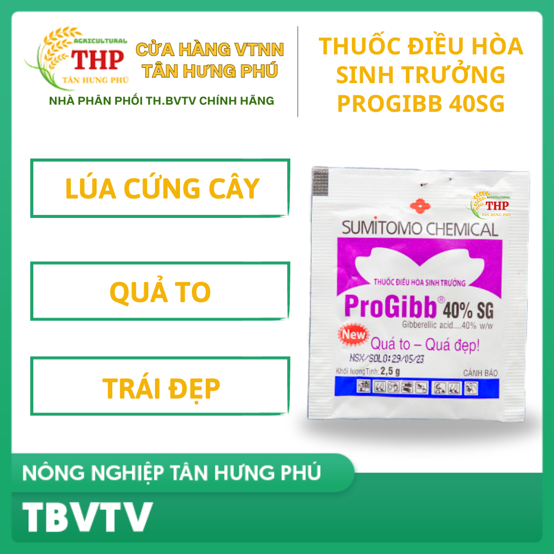 Thuốc điều hòa sinh trưởng Progibb 40SG gói 2.5g