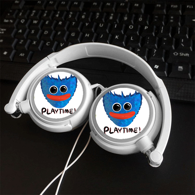 Tai nghe in hình game POPPY PLAYTIME dạng chụp cắm dây có mic tặng ảnh nhỏ gọn tiện lợi thời trang