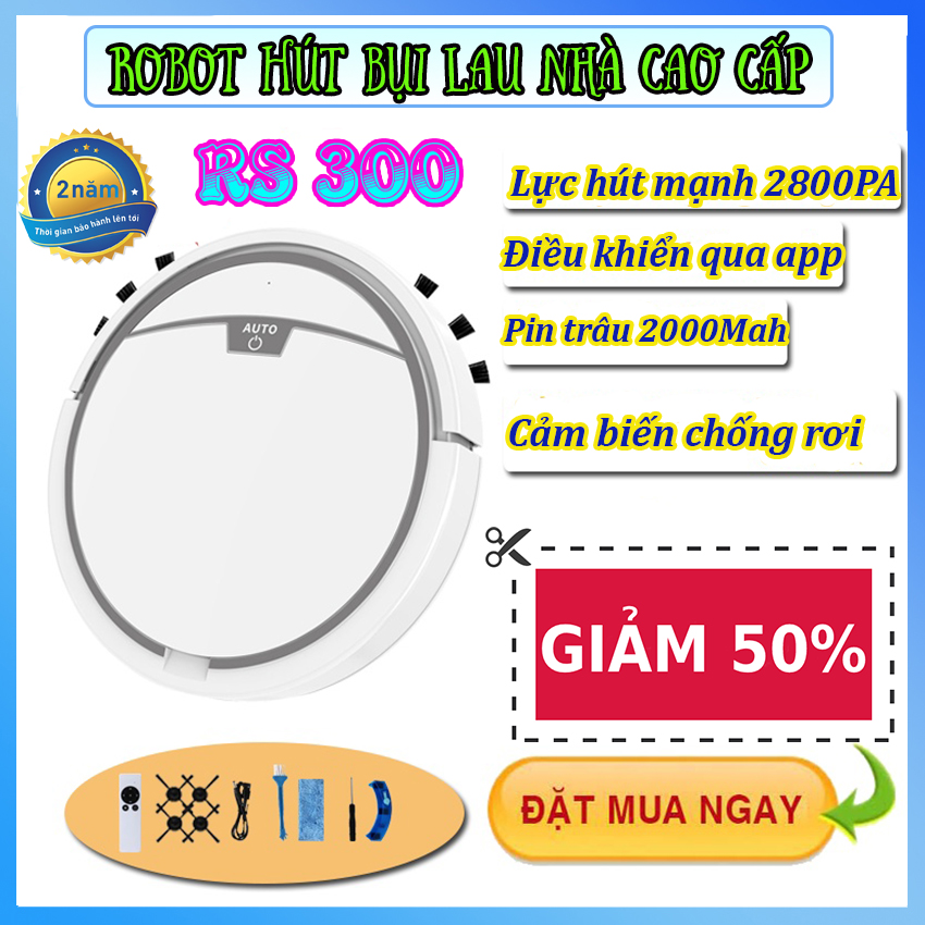 Robot vacuum cleaner mop home-robot vacuum cleaner-robot mopping-vacuum cleaner auto-checkered boots vacuum cleaner mopping-automatic charging, control via app/remote via remote, anti-fall, anti-collision, battery 4400mAh, suction-3000Pa