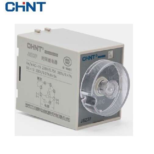 Rơ le thời gian Chint JSZ3 loại 60s,rơ le thời gian off delay Chint JSZ3,relay timer JSZ3,chint time relay,relay off delay