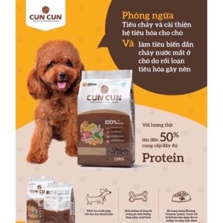 Thức ăn cho chó trên 3 tháng tuổi Hạt tươi cho chó Cuncun 1.5kg thumbnail