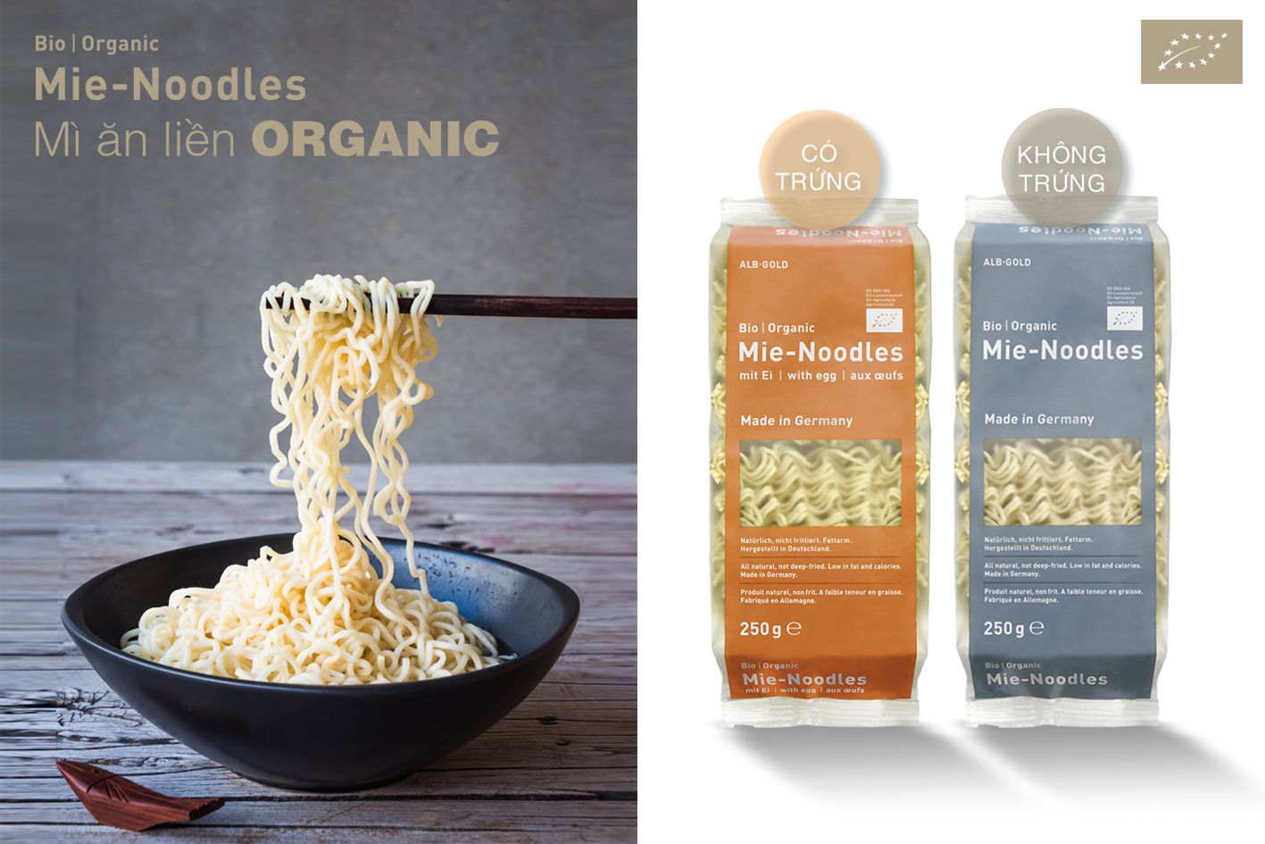 Alb-Gold Organic Mie Noodles (without egg) 250g