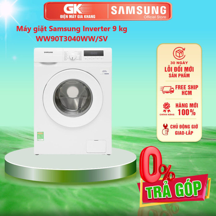 Máy giặt samsung inverter 9 kg ww90t3040ww/sv công nghệ digital inverter - giao toàn quốc - freeship hcm