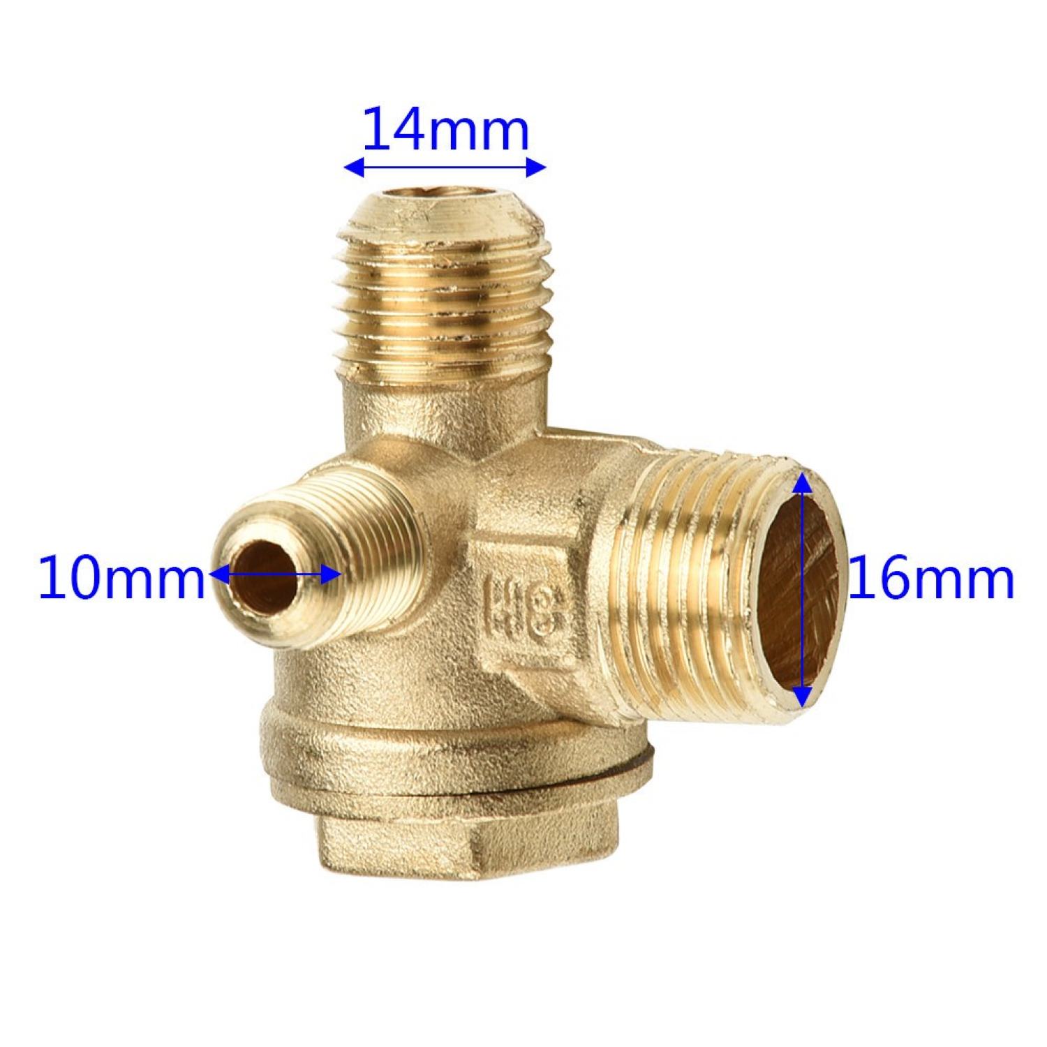 Van 1 chiều cho máy nén khí không dầu ren 16mm 14mm 10mm, van đồng ba chạc máy nén khí
