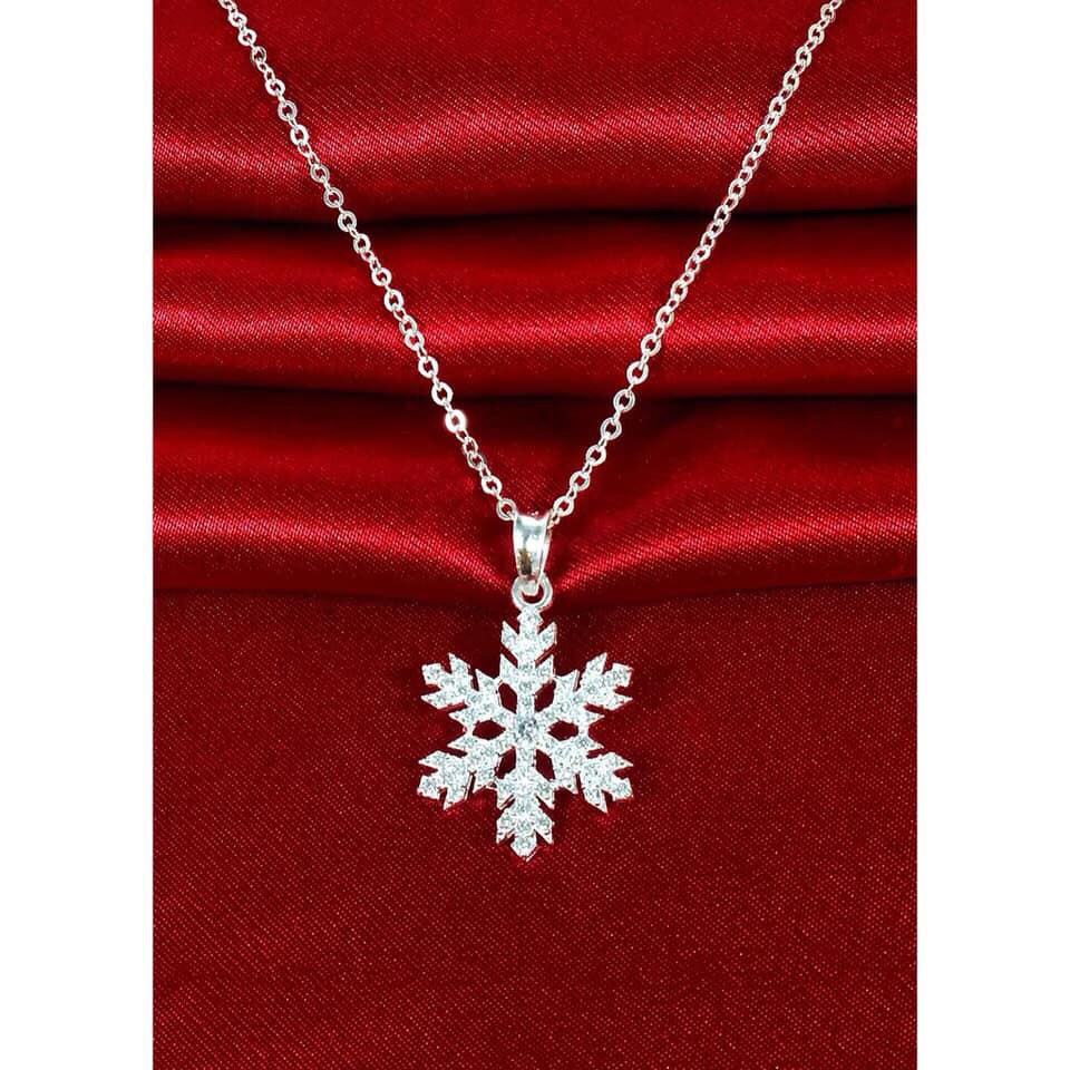 Dây Chuyền Mặt Hoa Tuyết Sang Chảnh  - TRANG SỨC BẠC TNJ CAM KẾT HÀNG CHUẨN ẢNH, CHẤT LƯỢNG TỐT, PHỤC VỤ TẬN TÌNH, CHU ĐÁO